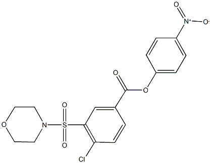 4-nitrophenyl 4-chloro-3-(4-morpholinylsulfonyl)benzoate Structure