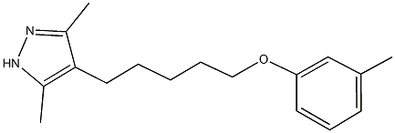 415723-03-4 5-(3,5-dimethyl-1H-pyrazol-4-yl)pentyl 3-methylphenyl ether