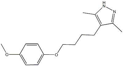4-[4-(4-methoxyphenoxy)butyl]-3,5-dimethyl-1H-pyrazole,415724-37-7,结构式