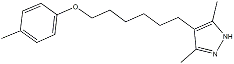 6-(3,5-dimethyl-1H-pyrazol-4-yl)hexyl 4-methylphenyl ether Structure