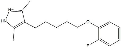 4-[5-(2-fluorophenoxy)pentyl]-3,5-dimethyl-1H-pyrazole,415937-38-1,结构式