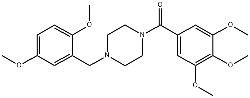 1-(2,5-dimethoxybenzyl)-4-(3,4,5-trimethoxybenzoyl)piperazine|