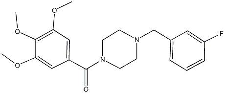1-(3-fluorobenzyl)-4-(3,4,5-trimethoxybenzoyl)piperazine 结构式