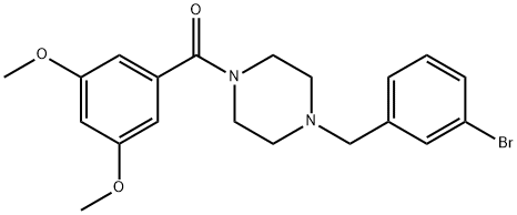 415942-46-0 1-(3-bromobenzyl)-4-(3,5-dimethoxybenzoyl)piperazine