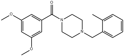 1-(3,5-dimethoxybenzoyl)-4-(2-methylbenzyl)piperazine|