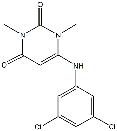 6-(3,5-dichloroanilino)-1,3-dimethyl-2,4(1H,3H)-pyrimidinedione Struktur