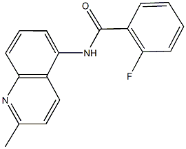 2-fluoro-N-(2-methyl-5-quinolinyl)benzamide Struktur