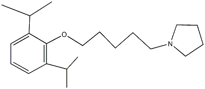 1-[5-(2,6-diisopropylphenoxy)pentyl]pyrrolidine 结构式