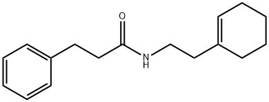 N-[2-(1-cyclohexen-1-yl)ethyl]-3-phenylpropanamide 化学構造式