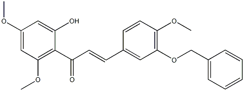 3-[3-(benzyloxy)-4-methoxyphenyl]-1-(2-hydroxy-4,6-dimethoxyphenyl)-2-propen-1-one Structure