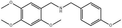 N-(4-methoxybenzyl)(2,4,5-trimethoxyphenyl)methanamine Struktur