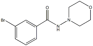 3-bromo-N-morpholin-4-ylbenzamide 化学構造式