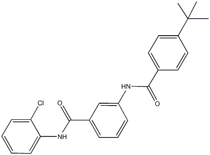 3-[(4-tert-butylbenzoyl)amino]-N-(2-chlorophenyl)benzamide,418777-09-0,结构式