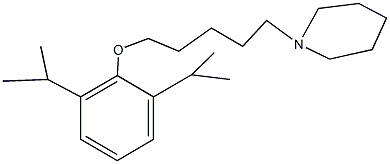 1-[5-(2,6-diisopropylphenoxy)pentyl]piperidine 结构式