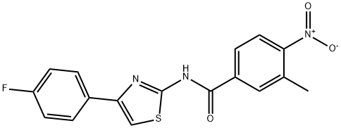 N-[4-(4-fluorophenyl)-1,3-thiazol-2-yl]-4-nitro-3-methylbenzamide Structure