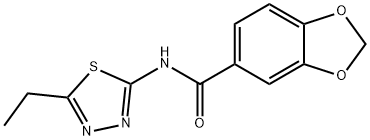 N-(5-ethyl-1,3,4-thiadiazol-2-yl)-1,3-benzodioxole-5-carboxamide Structure