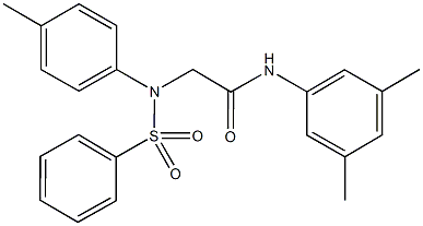 N-(3,5-dimethylphenyl)-2-[4-methyl(phenylsulfonyl)anilino]acetamide 结构式