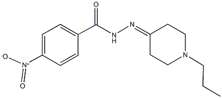 4-nitro-N'-(1-propyl-4-piperidinylidene)benzohydrazide Struktur