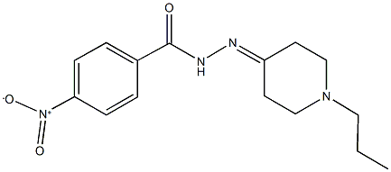 4-nitro-N'-(1-propyl-4-piperidinylidene)benzohydrazide 化学構造式