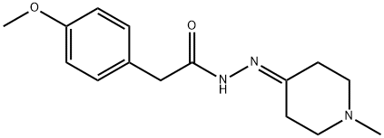 2-(4-methoxyphenyl)-N'-(1-methyl-4-piperidinylidene)acetohydrazide Structure