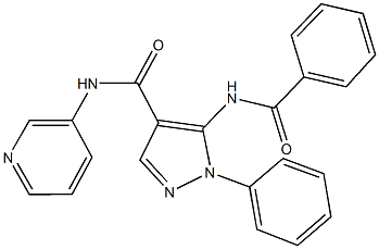 5-(benzoylamino)-1-phenyl-N-(3-pyridinyl)-1H-pyrazole-4-carboxamide Struktur