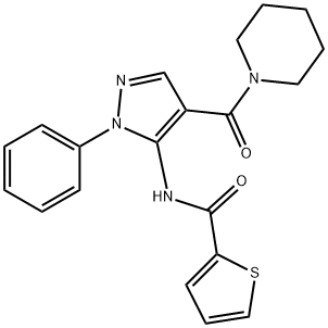 N-[1-phenyl-4-(1-piperidinylcarbonyl)-1H-pyrazol-5-yl]-2-thiophenecarboxamide|