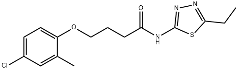 4-(4-chloro-2-methylphenoxy)-N-(5-ethyl-1,3,4-thiadiazol-2-yl)butanamide Struktur