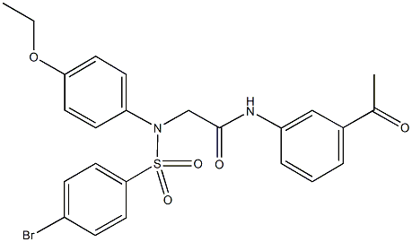 N-(3-acetylphenyl)-2-{[(4-bromophenyl)sulfonyl]-4-ethoxyanilino}acetamide,418804-50-9,结构式