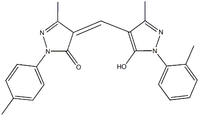 4-{[5-hydroxy-3-methyl-1-(2-methylphenyl)-1H-pyrazol-4-yl]methylene}-5-methyl-2-(4-methylphenyl)-2,4-dihydro-3H-pyrazol-3-one|