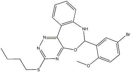 419547-44-7 4-bromo-2-[3-(butylsulfanyl)-6,7-dihydro[1,2,4]triazino[5,6-d][3,1]benzoxazepin-6-yl]phenyl methyl ether