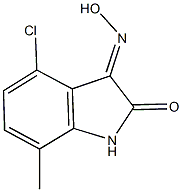 4-chloro-7-methyl-1H-indole-2,3-dione 3-oxime 化学構造式