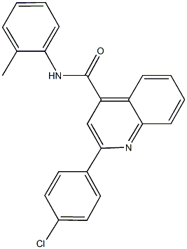 2-(4-chlorophenyl)-N-(2-methylphenyl)-4-quinolinecarboxamide Structure