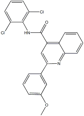 N-(2,6-dichlorophenyl)-2-(3-methoxyphenyl)-4-quinolinecarboxamide Struktur