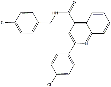 N-(4-chlorobenzyl)-2-(4-chlorophenyl)-4-quinolinecarboxamide Structure