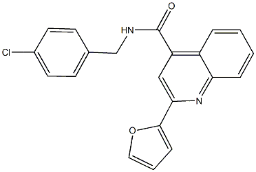 N-(4-chlorobenzyl)-2-(2-furyl)-4-quinolinecarboxamide Structure