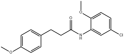 N-(5-chloro-2-methoxyphenyl)-3-(4-methoxyphenyl)propanamide 化学構造式