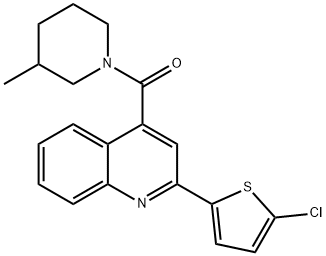 2-(5-chloro-2-thienyl)-4-[(3-methyl-1-piperidinyl)carbonyl]quinoline Structure