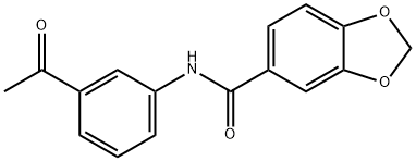 N-(3-acetylphenyl)-1,3-benzodioxole-5-carboxamide Struktur