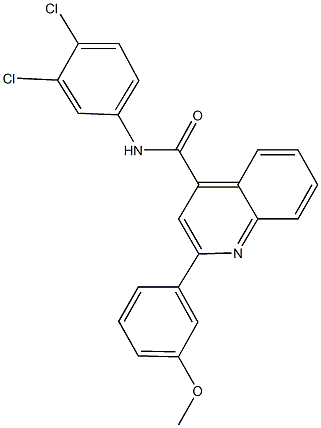 N-(3,4-dichlorophenyl)-2-(3-methoxyphenyl)-4-quinolinecarboxamide Structure