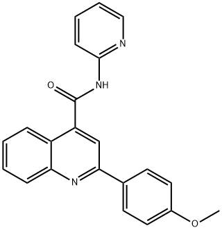 2-(4-methoxyphenyl)-N-(2-pyridinyl)-4-quinolinecarboxamide Struktur