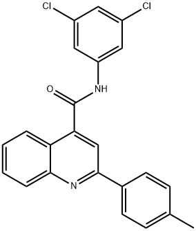 N-(3,5-dichlorophenyl)-2-(4-methylphenyl)-4-quinolinecarboxamide 结构式