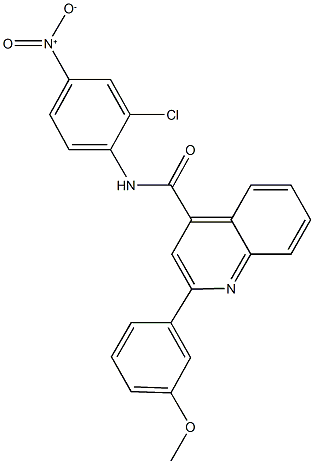 420090-51-3 N-{2-chloro-4-nitrophenyl}-2-(3-methoxyphenyl)-4-quinolinecarboxamide