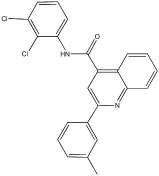 N-(2,3-dichlorophenyl)-2-(3-methylphenyl)-4-quinolinecarboxamide,420090-87-5,结构式