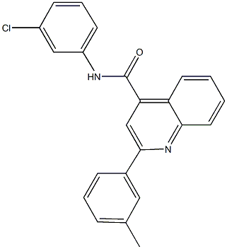 420091-08-3 N-(3-chlorophenyl)-2-(3-methylphenyl)-4-quinolinecarboxamide