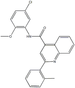 N-(5-chloro-2-methoxyphenyl)-2-(2-methylphenyl)-4-quinolinecarboxamide Structure