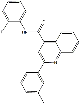 N-(2-fluorophenyl)-2-(3-methylphenyl)-4-quinolinecarboxamide Structure