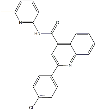 2-(4-chlorophenyl)-N-(6-methyl-2-pyridinyl)-4-quinolinecarboxamide Structure