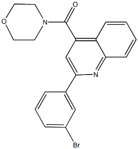 2-(3-bromophenyl)-4-(4-morpholinylcarbonyl)quinoline 化学構造式