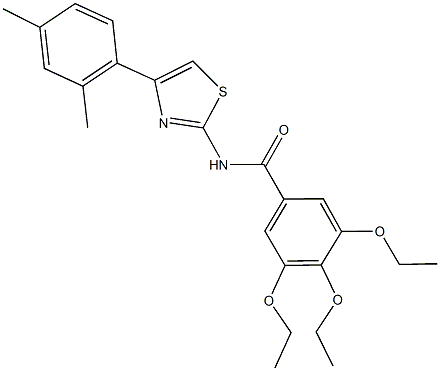 N-[4-(2,4-dimethylphenyl)-1,3-thiazol-2-yl]-3,4,5-triethoxybenzamide Struktur