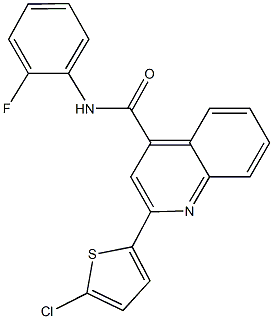 2-(5-chloro-2-thienyl)-N-(2-fluorophenyl)-4-quinolinecarboxamide Struktur